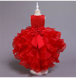 Girls Party Wedding Beaded Embroidery Princess Formal Prom Dress 3-12T - honeylives