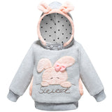 Girls Sweatshirt Cartoon Rabbit Hooded Coats