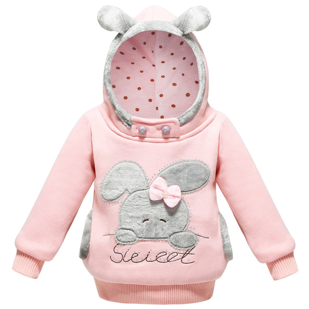 Girls Sweatshirt Cartoon Rabbit Hooded Coats