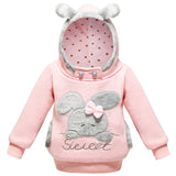 Girls Sweatshirt Cartoon Rabbit Hooded Coats