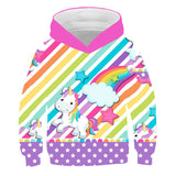 Kid Girls Unicorn Cute Spring Autumn Pony Jacket Hoodie