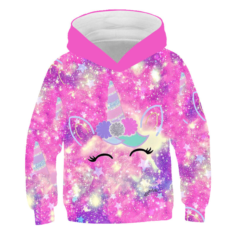 Kid Girls Unicorn Cute Spring Autumn Pony Jacket Hoodie