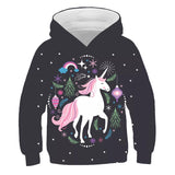 Kid Girls Unicorn Cute Spring Autumn Pony Jacket Hoodie