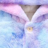Girls  Coat Winter Colorful Fur Cotton Padded Thicken Warm Coats