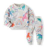 Kid Baby Girls Boys Cartoon Sports Unicorn Suit Long Sleeve Spring Pajamas