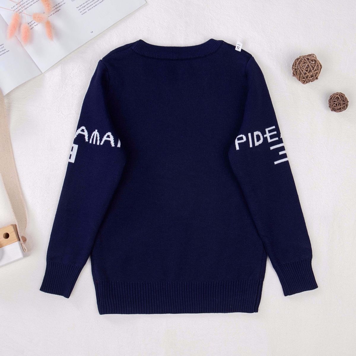 Kid Boys Sweater Plus Velvet Thick Pullover