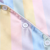Kids Baby Boy Girl Pajamas Faux Silk Satin Rainbow Suits 2 Pcs Sets