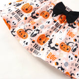 18M-6T Kid Baby Girls Halloween Round Collar Hem 2 Pcs Sets