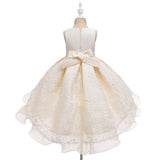 Kids Girl Cake Tutu Flower Dress Lace Party Wedding Formal Dress 3-12Y - honeylives