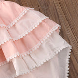 Kids Girl Princess Ruffles Wedding Bridesmaid Pageant Formal Dress 1-6Y - honeylives
