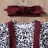 Baby Mädchen Leopard Set Valentine Langarm Rüschen 2 Stück 0-24M