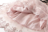 Girl Dresses Sweet Flying Sleeve Embroidered Princess Formal Tutu Dress - honeylives