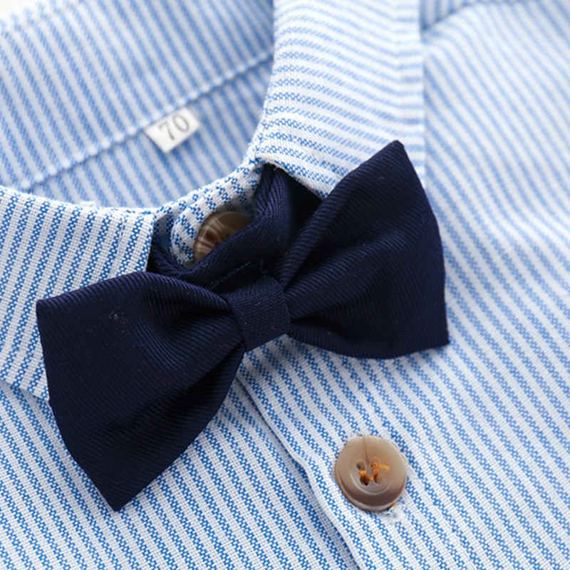 Baby Boys Set Toddler Gentleman Suit Baptism Bowtie Suspender Outfits 2 Pcs