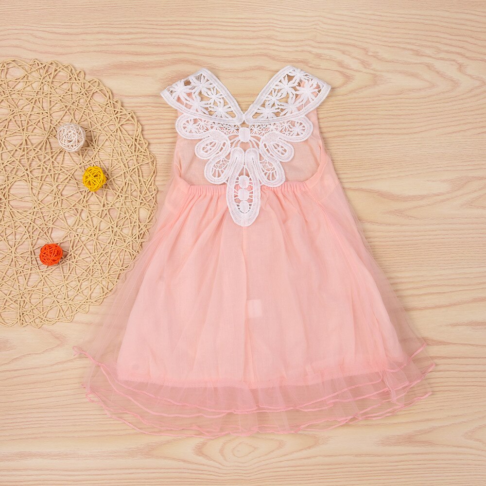 Baby Girls Dress Flower  Princess Party Pageant Pearl Lace Tulle Tutu Dresses - honeylives