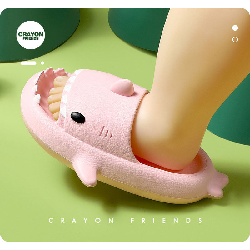 Kid Baby Slippers Cartoon Shark Summer Baby Soft Sole Anti-Slip Shoes