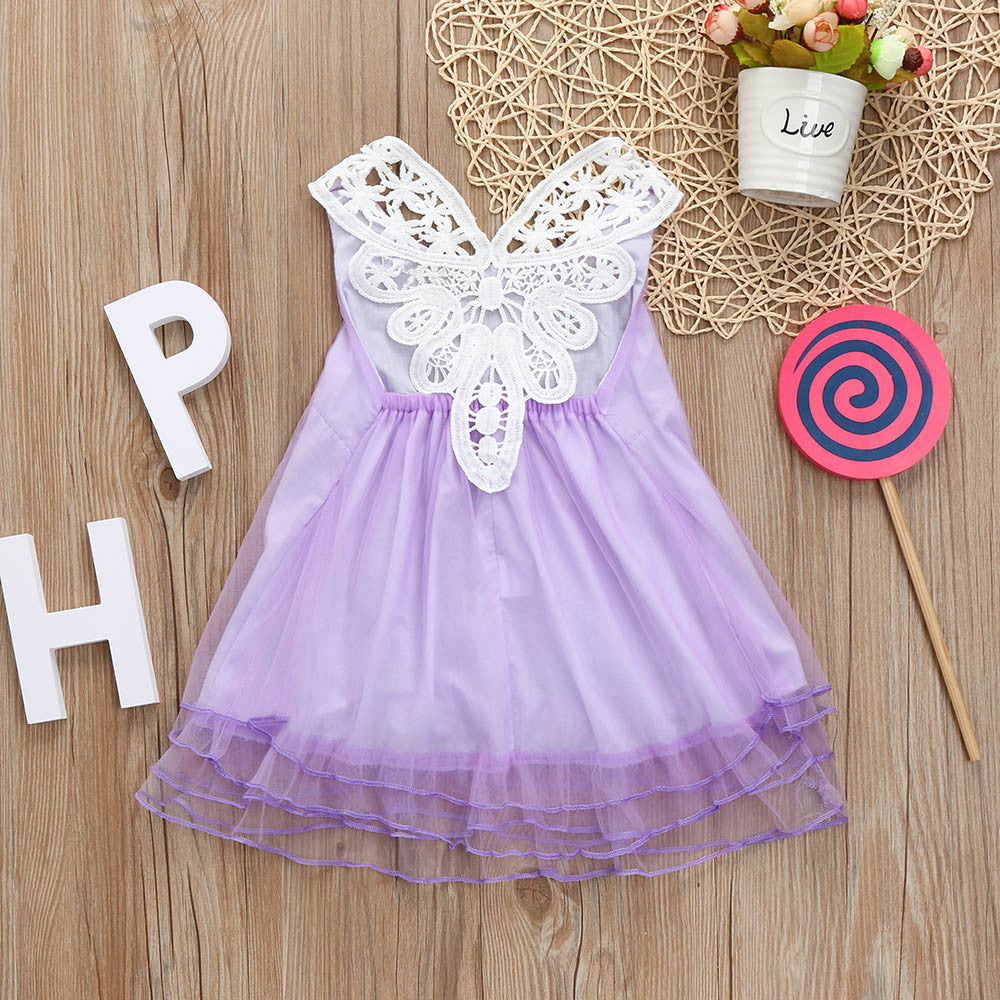 Baby Girls Dress Flower  Princess Party Pageant Pearl Lace Tulle Tutu Dresses - honeylives