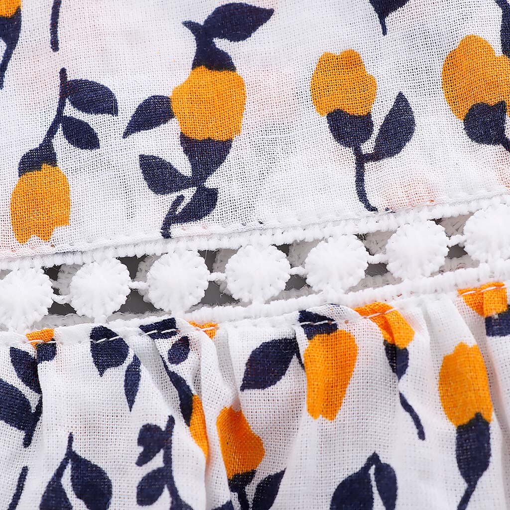 Infant Baby Girls Hollow Flowers Print Top Casual Short Pants 2Pcs - honeylives
