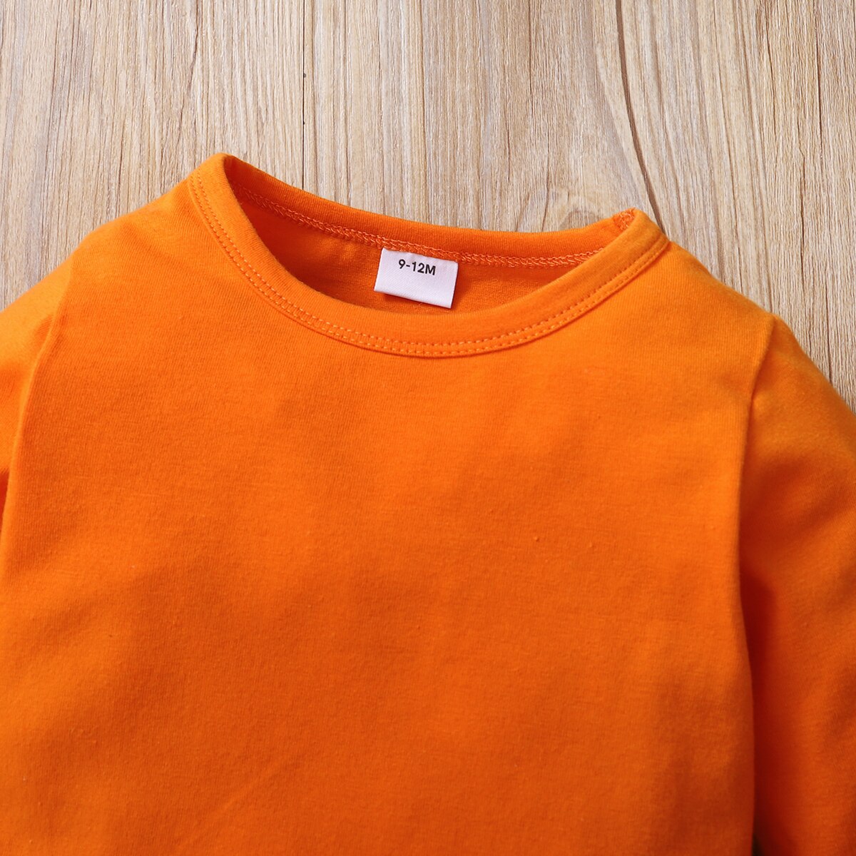 0-24M Baby Girl Halloween Pumpkin Print Long-sleeve Orange Set 2 Pcs
