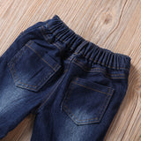 Fashion Girls Flared Trousers Jeans Bell-bottom Trousers Wide Leg Denim Pants