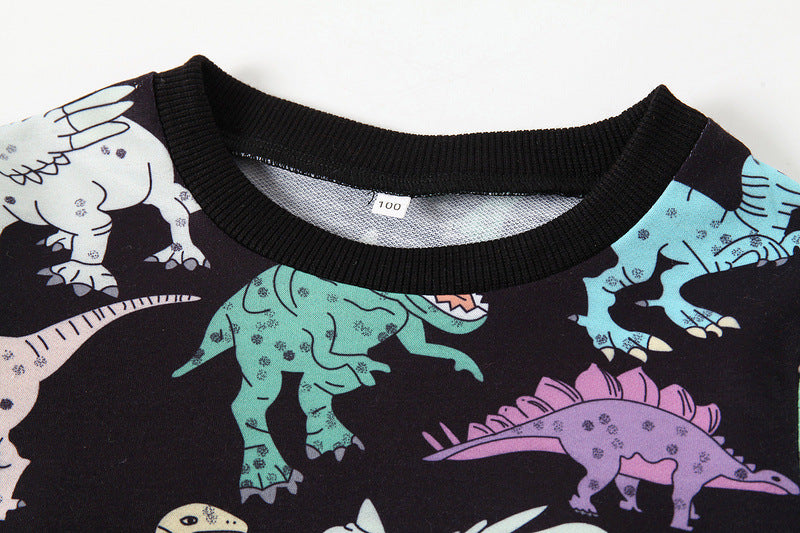 Kid Baby Girls Boys Cartoon Sports Unicorn Suit Long Sleeve Spring Pajamas