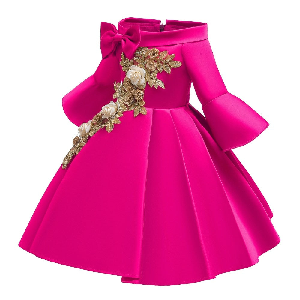 Mädchen Kleid Stickerei Elegante Tutu Prinzessin Geburtstag Abendkleider 2-10 Jahre