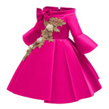 Mädchen Kleid Stickerei Elegante Tutu Prinzessin Geburtstag Abendkleider 2-10 Jahre