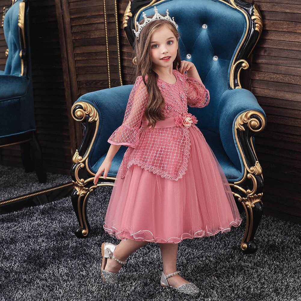Kids Flower Girl Dress Evening Princess Party Wedding Dresses 3-12 Years