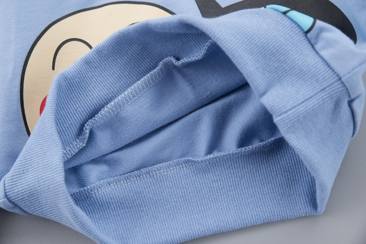 Baby Boy Girl Printed Casual O-neck Outfits 2 Pcs 1-4 Years