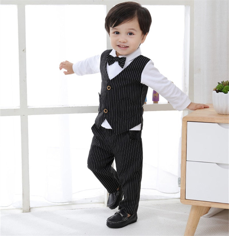 Boys Kids Set Toddler Boy Birthday Wedding Gentleman Formal 3Pcs Outfits