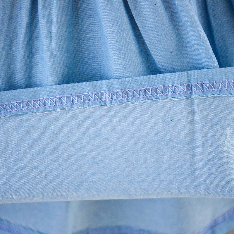 Baby Girl Outfit Bowknot Stitching Suspenders Sweet Dress 2 Pcs 1-4Y