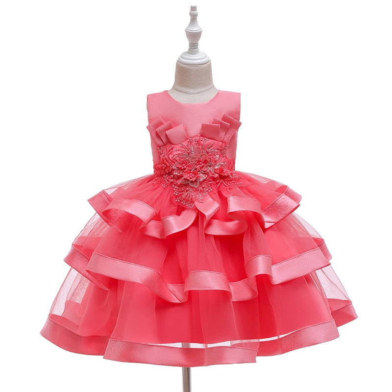 Toddler Baby Girl Princess Party Wedding Elegant Pageant Flower Dress - honeylives