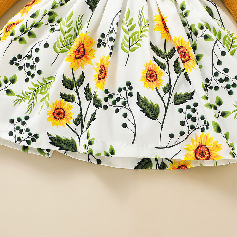 Baby Girl Long Sleeve Floral Spring Flower Dresses