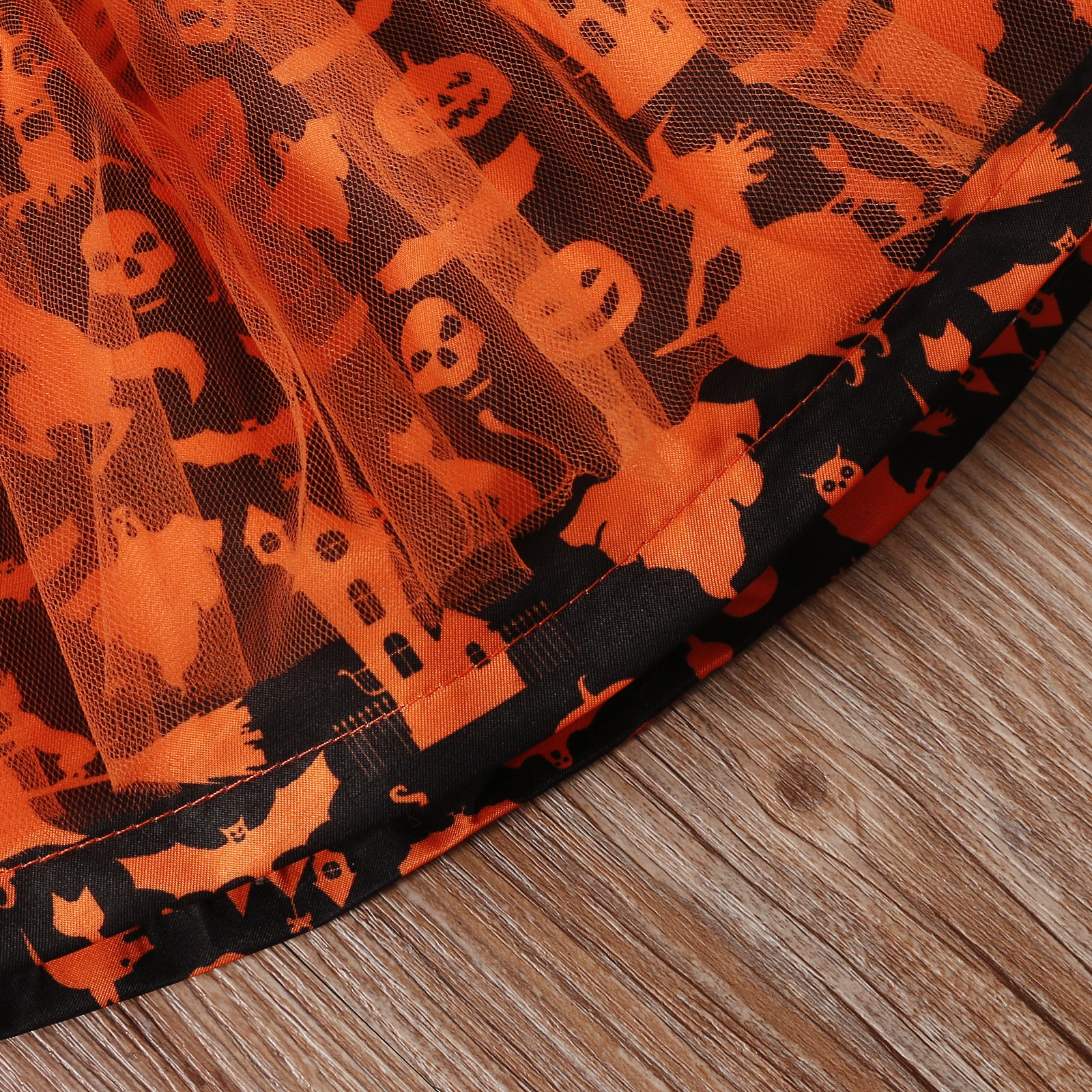 0-18M Halloween Baby Girls Pumpkin Letter Printing Long Sleeve 2 Pcs Sets