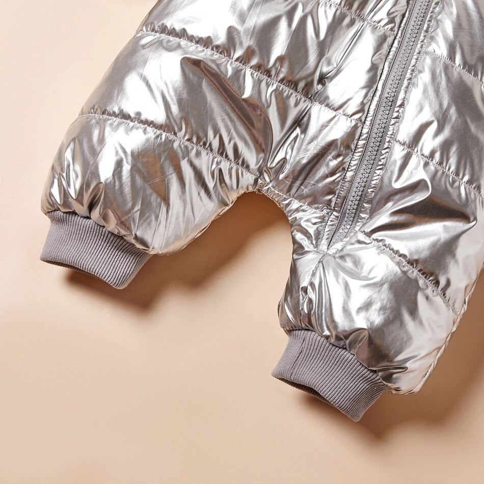 New Autumn and Winter Baby Rompers Stylish Solid Windproof Hooded Colorful Jumpsuit