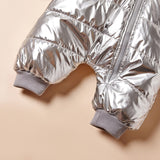 New Autumn and Winter Baby Rompers Stylish Solid Windproof Hooded Colorful Jumpsuit