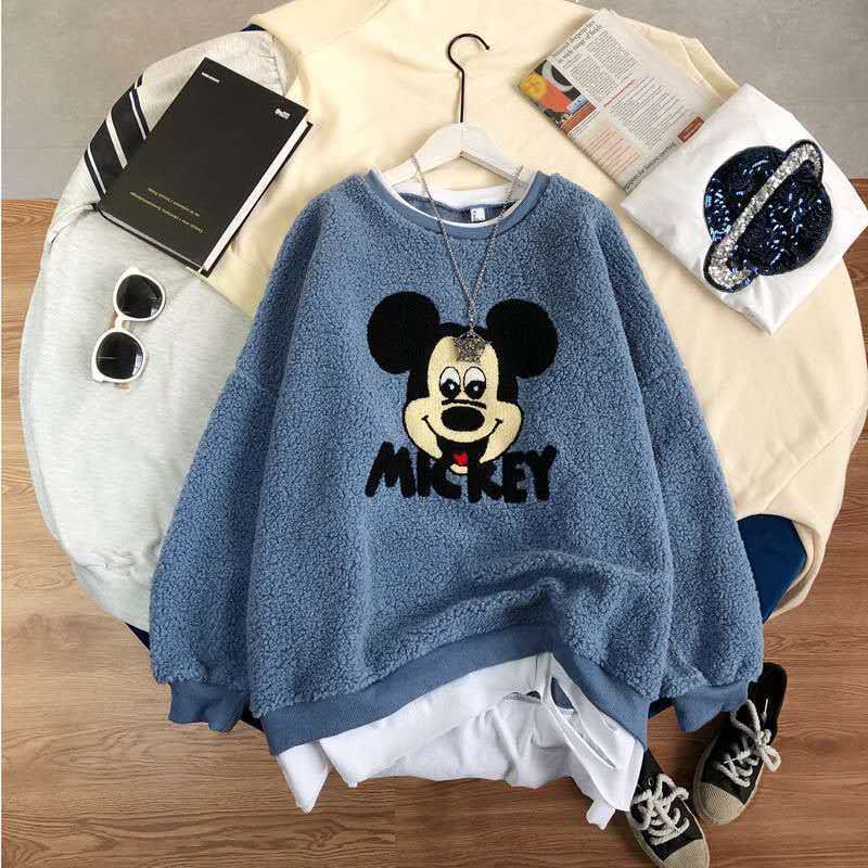 Lamb Sweater Kid Girl Loose Cartoon Print Tops