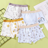 Kid Boys Cartoon Underwear Cotton Teens Briefs Soft Shorts 4 Lots