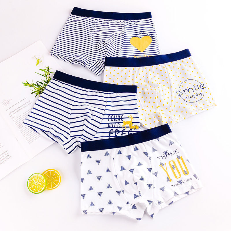 Kid Boys Cartoon Underwear Cotton Teens Briefs Soft Shorts 4 Lots