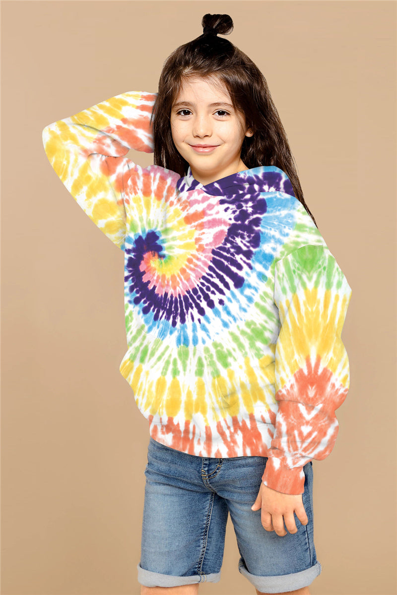 Family Matching Parent-child Autumn Tie-dye Print Hoodies