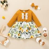 Baby Girl Long Sleeve Floral Spring Flower Dresses