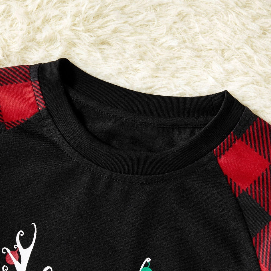Family Christmas Matching Pajamas Kids Parents Nightwear Outfits