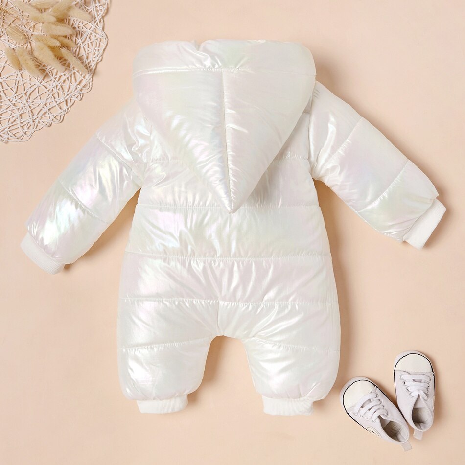 New Autumn and Winter Baby Rompers Stylish Solid Windproof Hooded Colorful Jumpsuit