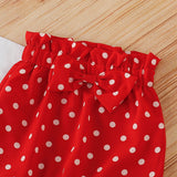 Infant Newborn Girls Set Long Sleeve Heart Print Valentine Sets 3 Pcs