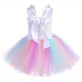 Little Child Princess Christmas Costume for Girls Unicorn Dresses Kids Birthday Party Frock Flower Pony Tutu Dress - honeylives