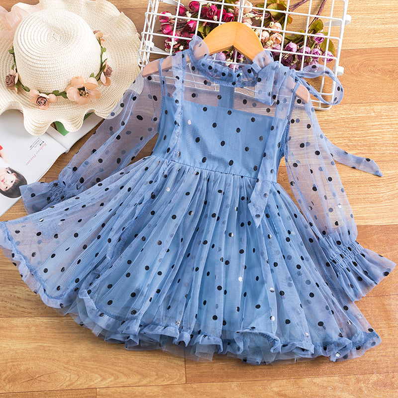 Kid Girls Fancy Flower Princes Tulle Dress 3-8Y