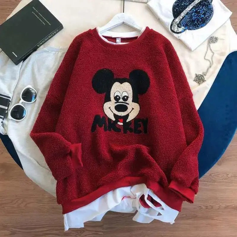 Lamb Sweater Kid Girl Loose Cartoon Print Tops