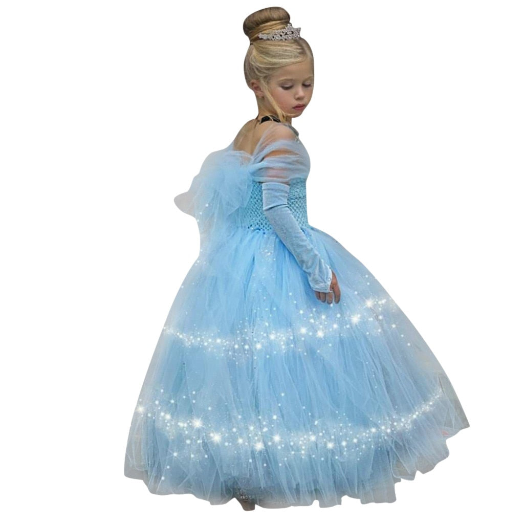 Mesh Baby Girl Princess Bridesmaid Pageant Gown Birthday Party Dress 6M-4Y - honeylives