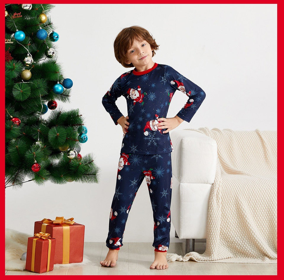 Fashion Family Matching Christmas Pajamas New Year Mom Daughter Daddy Baby