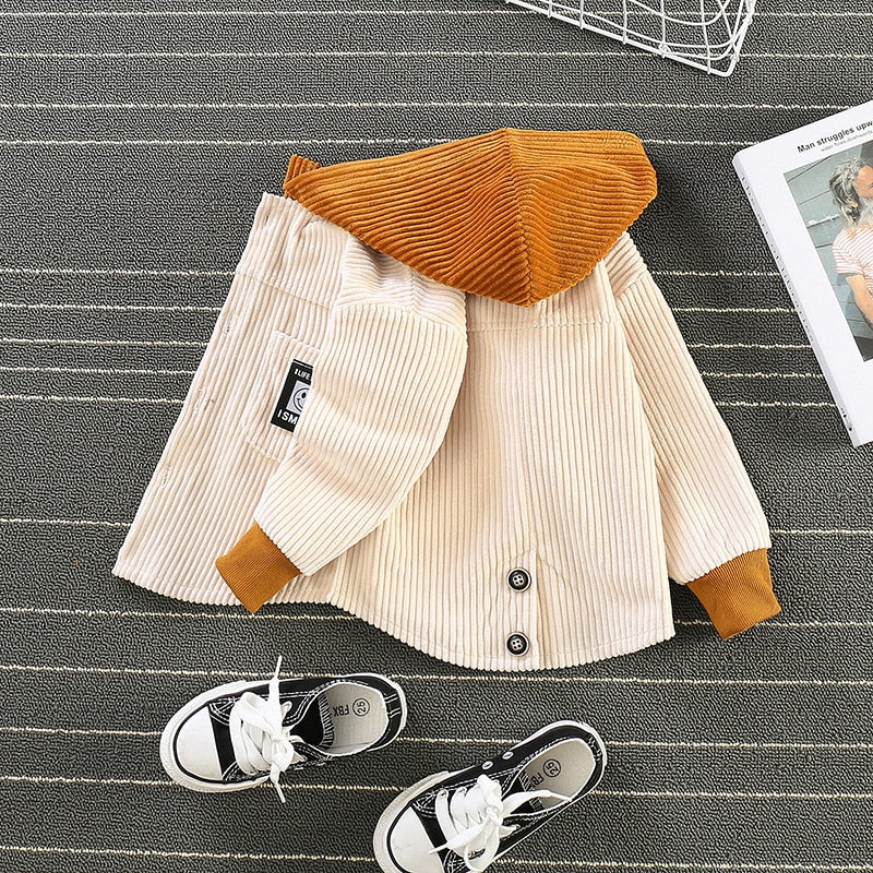 Spring Autumn Kid Baby Girl Corduroy Coats