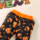 18M-5Y Kids Baby Boy Girl Halloween Printed Long Sleeves Pajamas